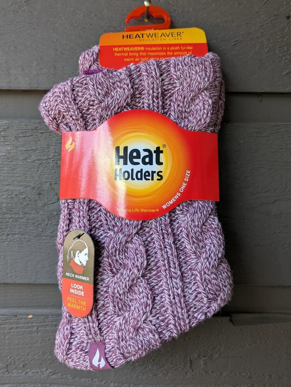 NWT Heat Holders Thermal Neck Warmer Burgundy Red One Size
